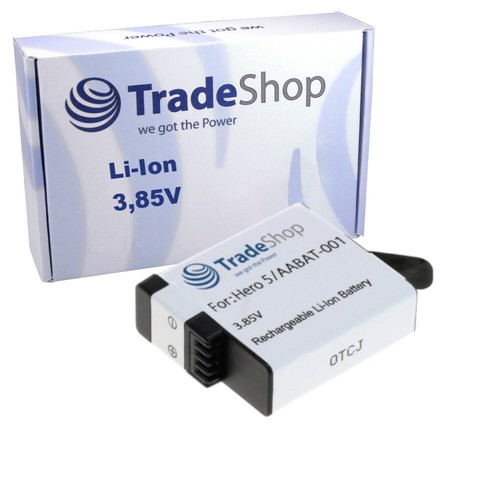 Batteria 1250mah per gopro - batteria,