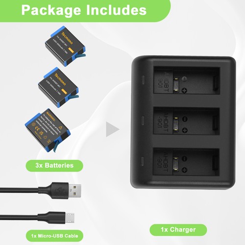 2000mah ahdbt 901 batteria - 3x,